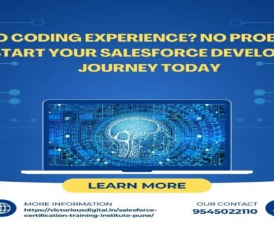 promoting Salesforce developer training for beginners with no coding experience.